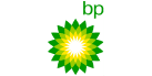 BP logo featuring a green and yellow sunburst design with the letters "bp" in green at the top right corner.