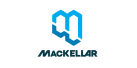 The image shows the Mackellar logo, featuring two interlocking blue geometric shapes resembling an "M" above the name "MACKELLAR" in bold, dark blue text.